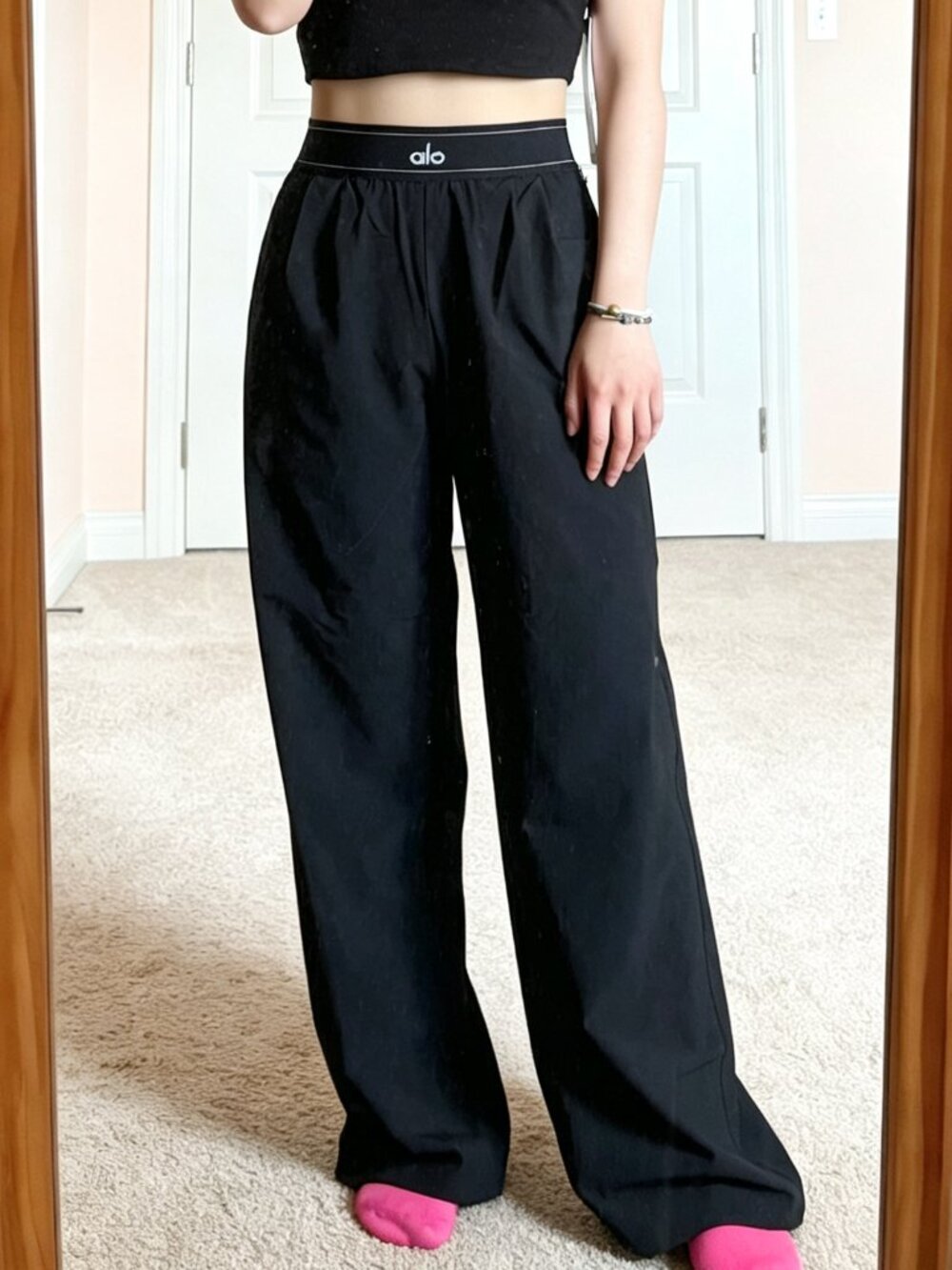 ALO Yoga Suit Up Trouser Black NWT Regular 30" Inseam🖤 - Picture 9 of 10